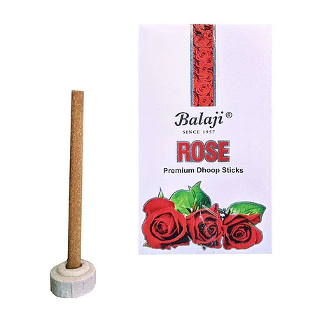 Incienso Dhoop de Rosa Balaji 8cm