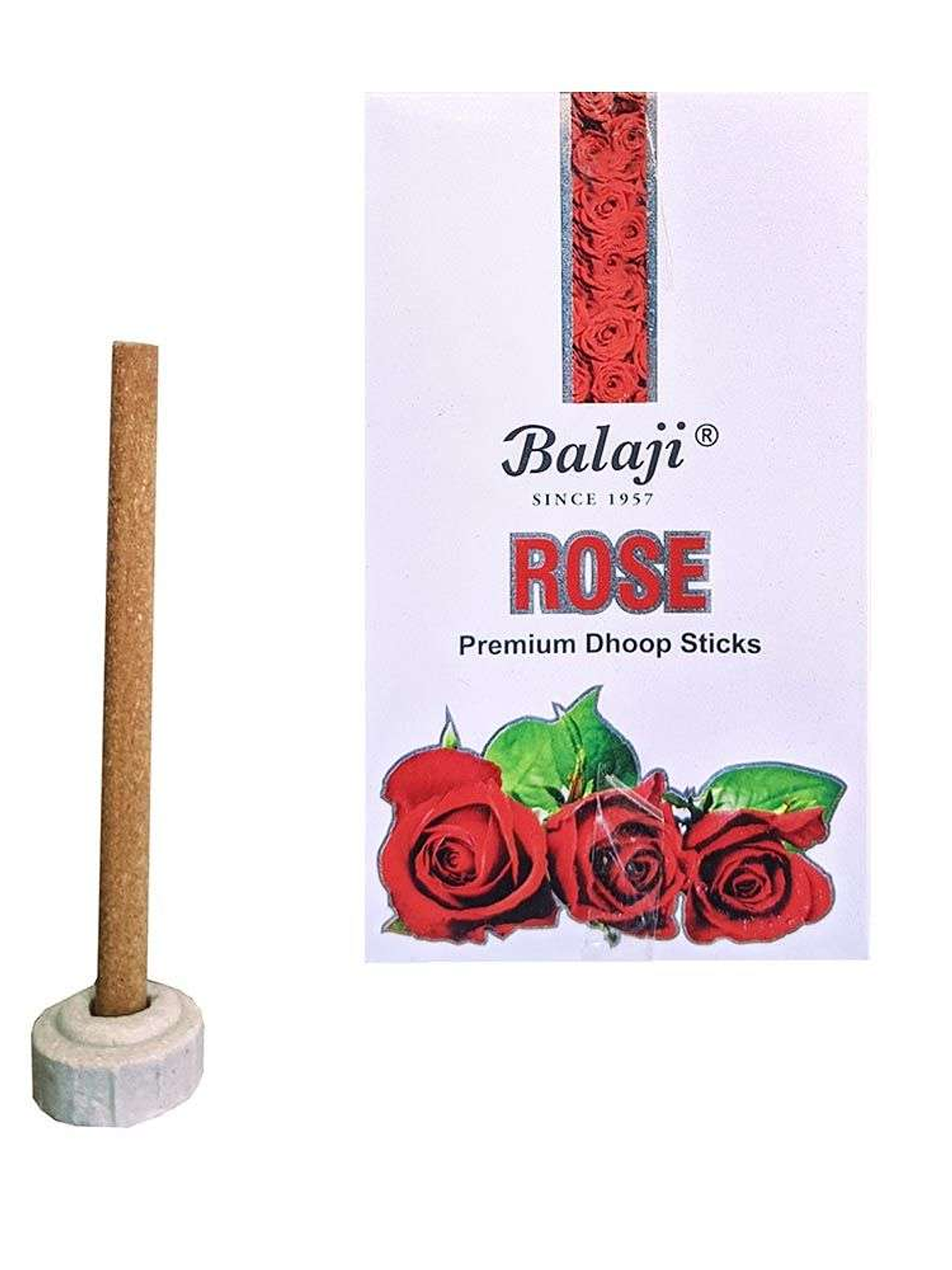 Incienso Dhoop de Rosa Balaji 8cm 1