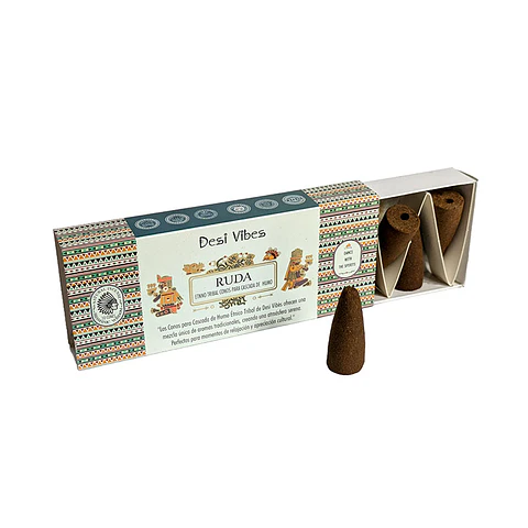 Incienso Cono Cascada Jumbo Ruda - Desi Vibes 