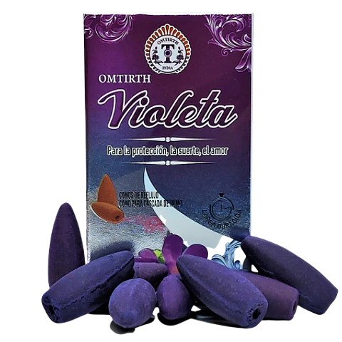 Incienso cono cascada Violeta - Omtirth