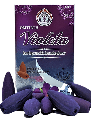 Incienso cono cascada Violeta - Omtirth