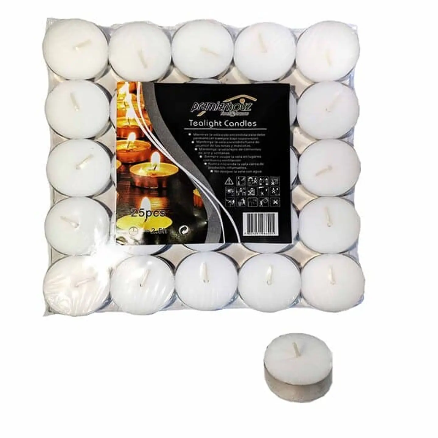 Vela Tealight Blancas Pack de 25un 1