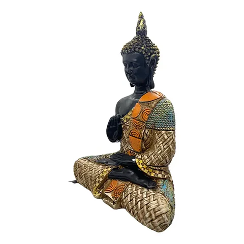Estatua De Buda Para Decoración Zen -  Naranjo Negro 