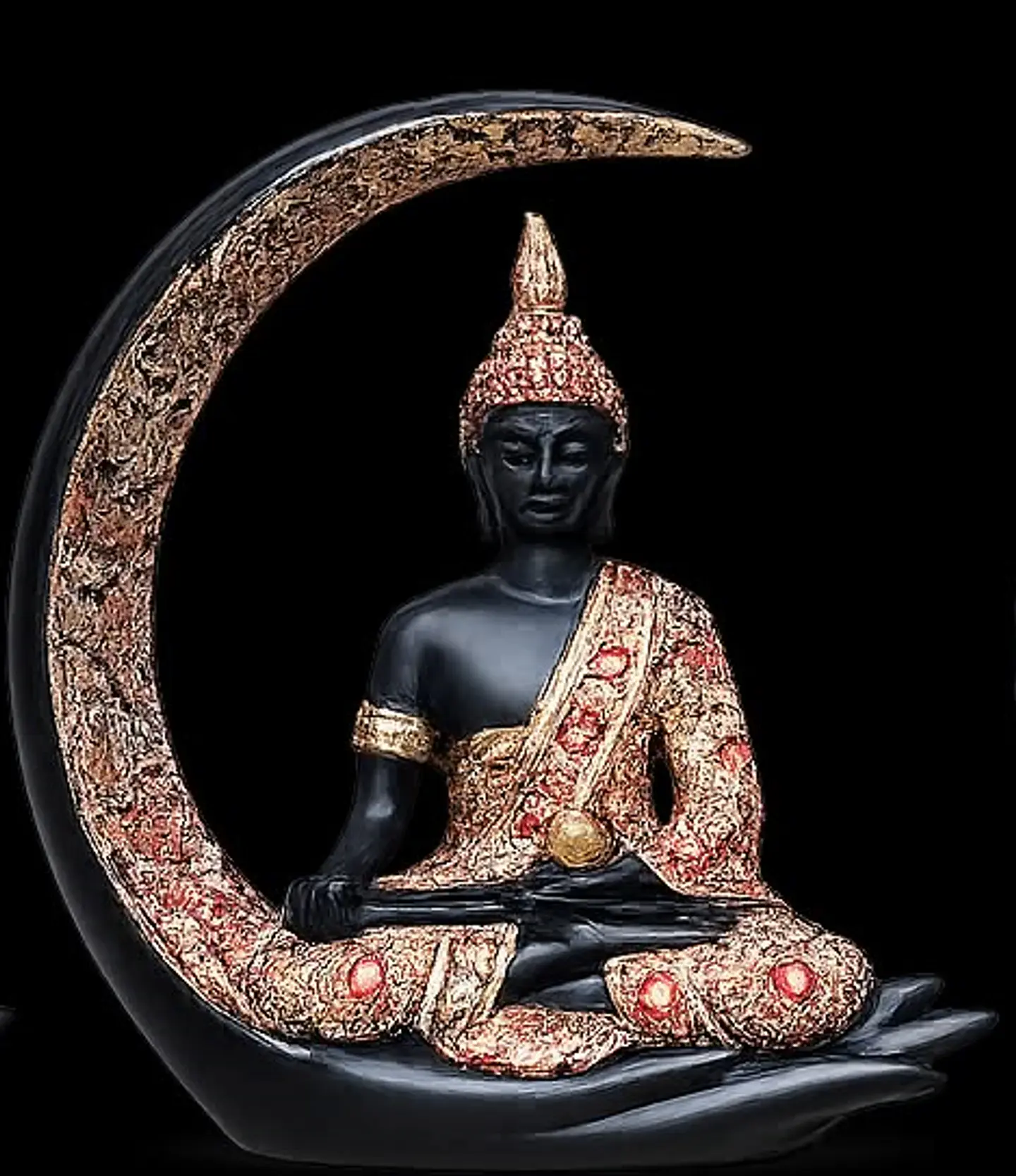 Estatua De Buda Para Decoración Zen - Naranja Rosa  1
