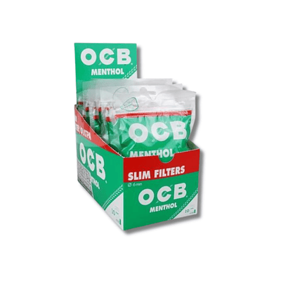 DISPLAY FILTROS OCB MENTHOL SLIM 10 UNIDADES