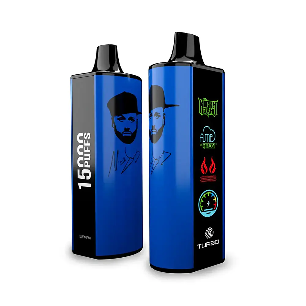 Vape Fume Nicky Jam 15.000 Puff Blue Miami (Blueberry Mint)