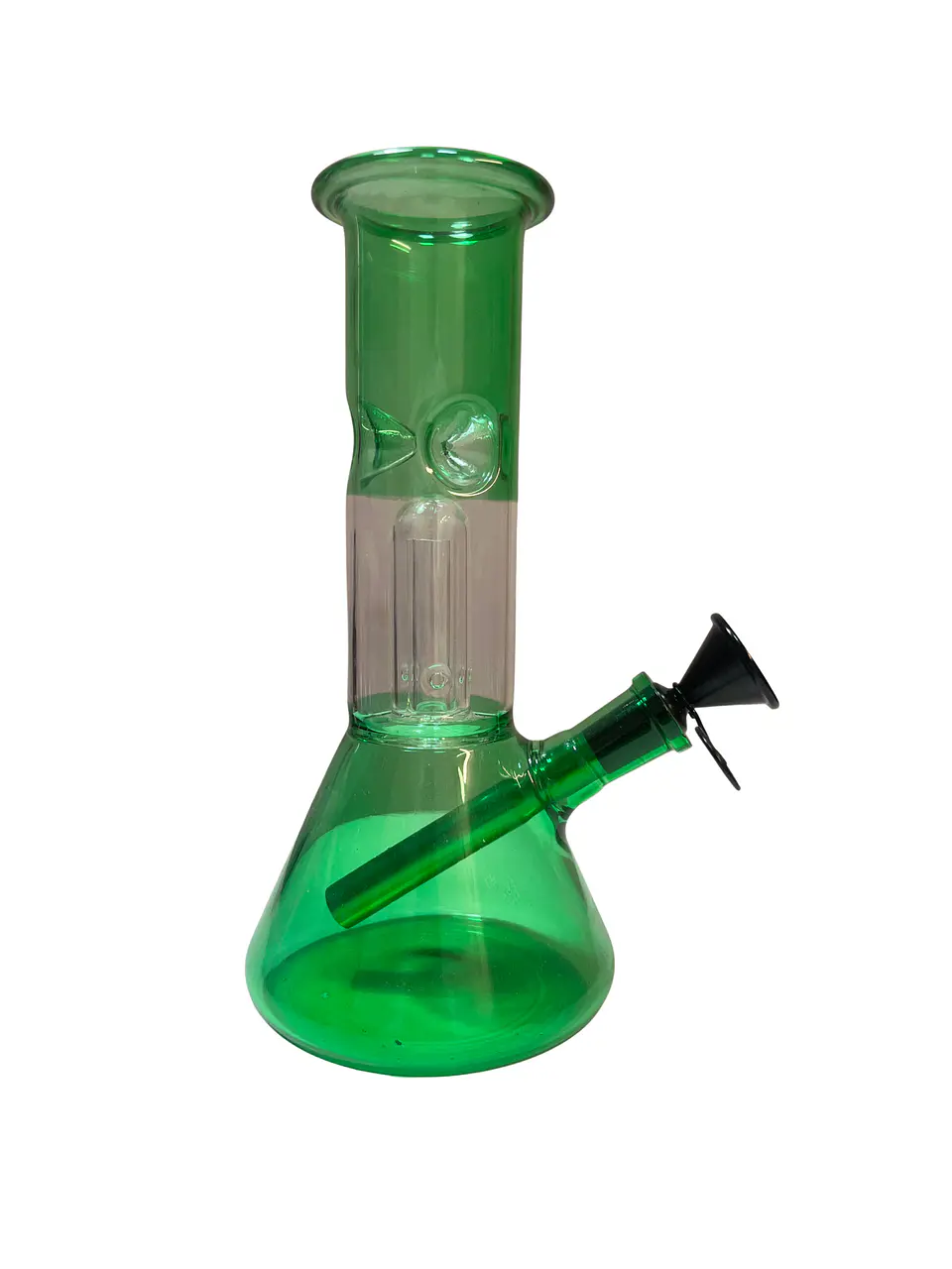 Bong de Vidrio Verde 20 cm con Percolador y Atrapa Hielo 1