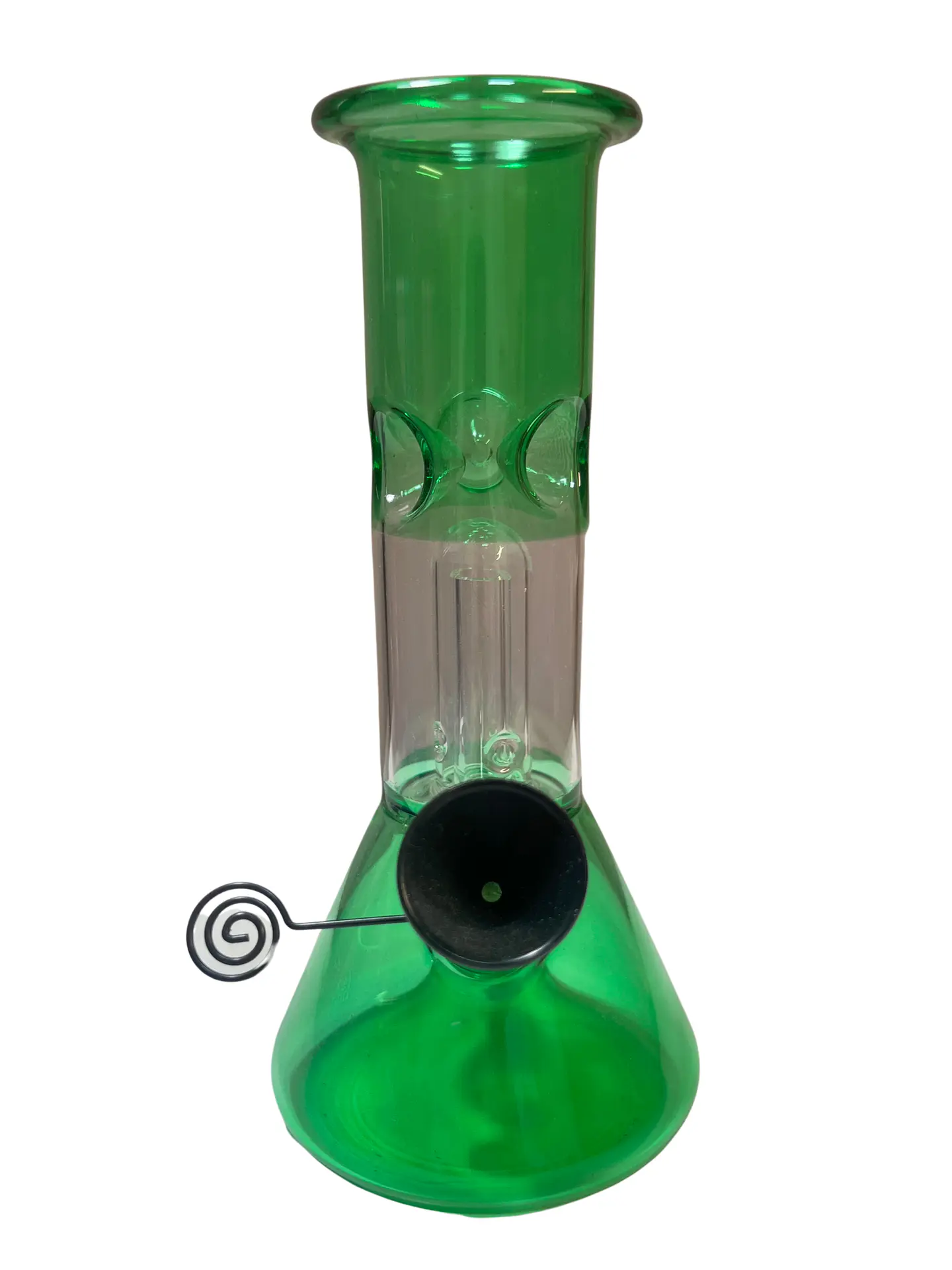 Bong de Vidrio Verde 20 cm con Percolador y Atrapa Hielo 3