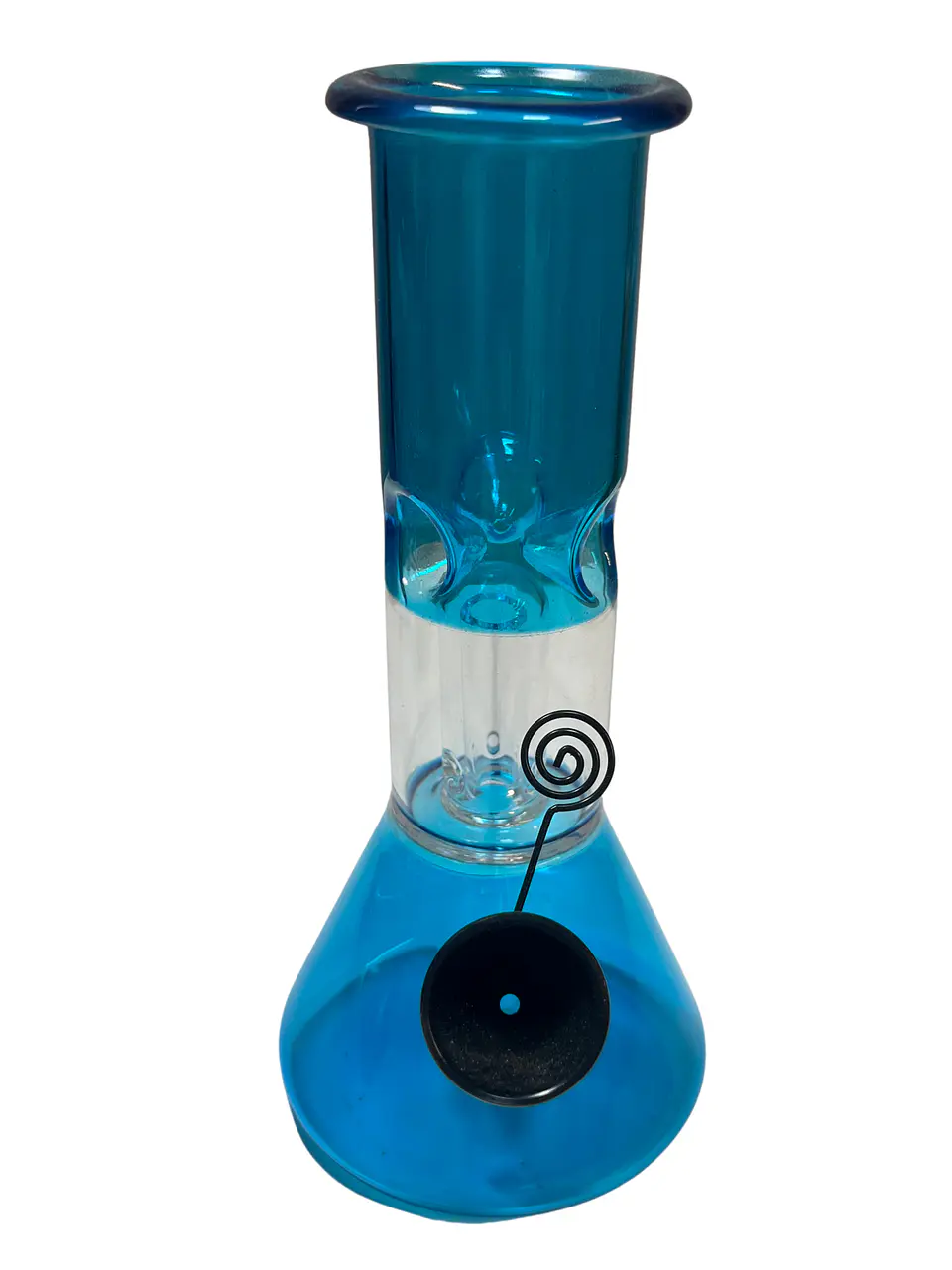 Bong de Vidrio Celeste 20 cm con Percolador y Atrapa Hielo 4