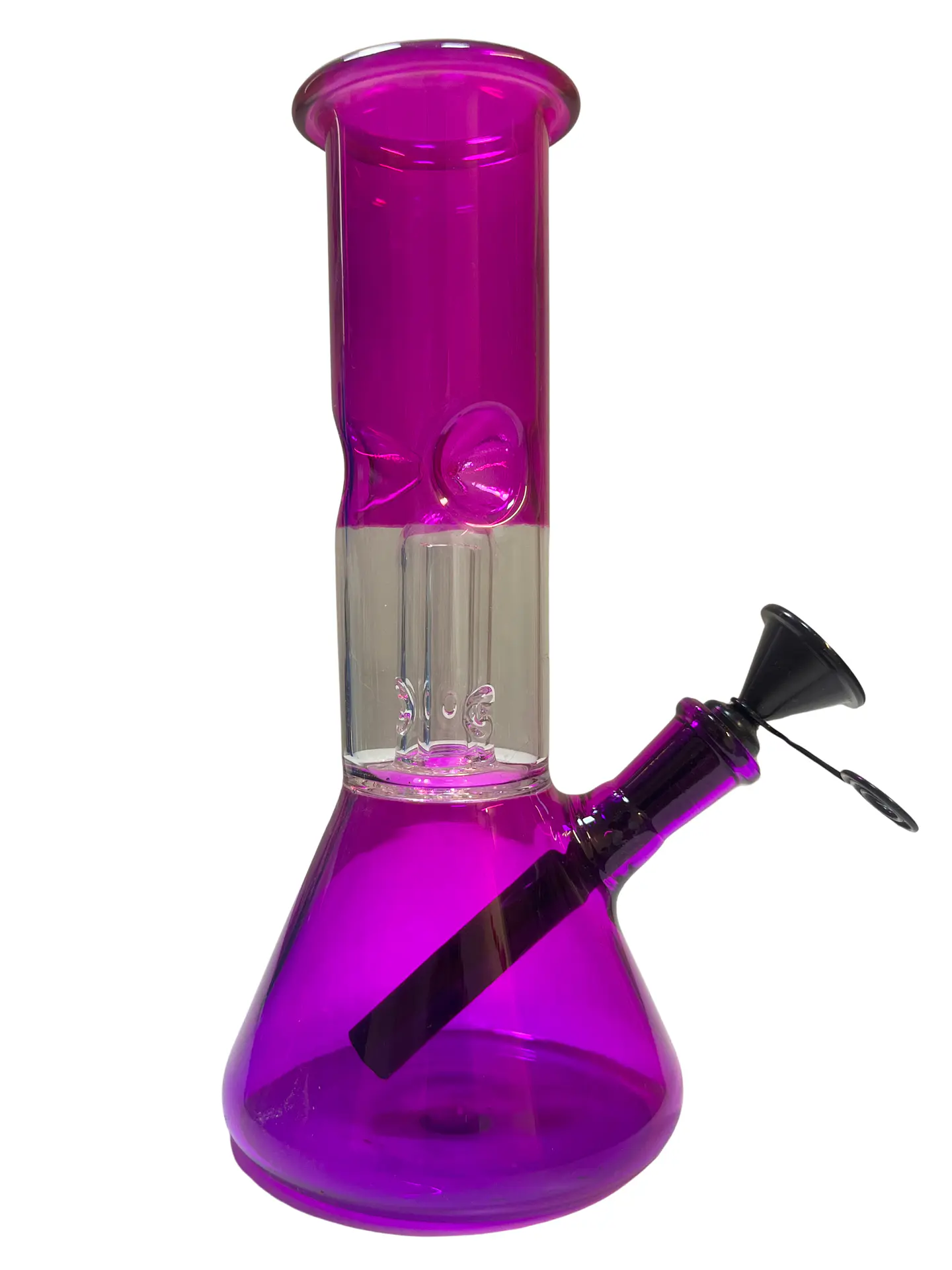Bong de Vidrio Fucsia 20 cm con Percolador y Atrapa Hielo 4