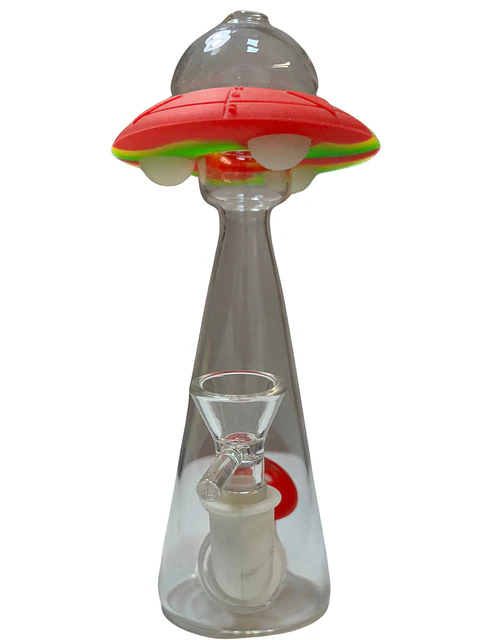 Bong Champiñón de Vidrio y Silicona 20 cm