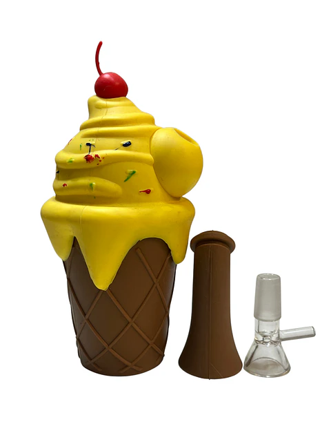Bong Helado Amarillo de Silicona 17 cm