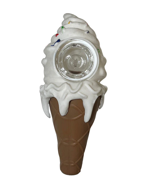 Pipa Helado Blanca de Silicona