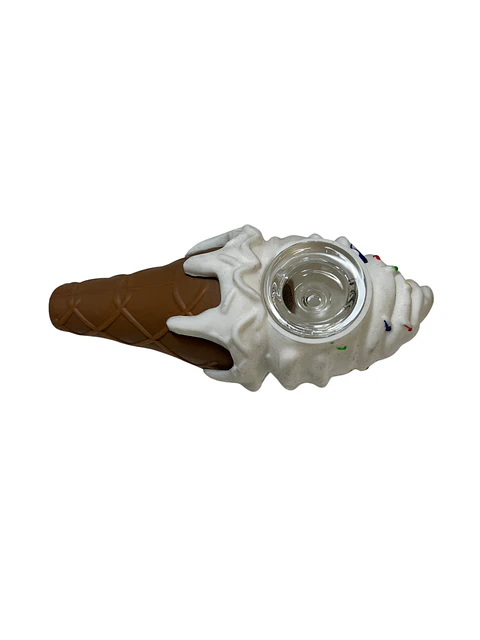 Pipa Helado Blanca de Silicona