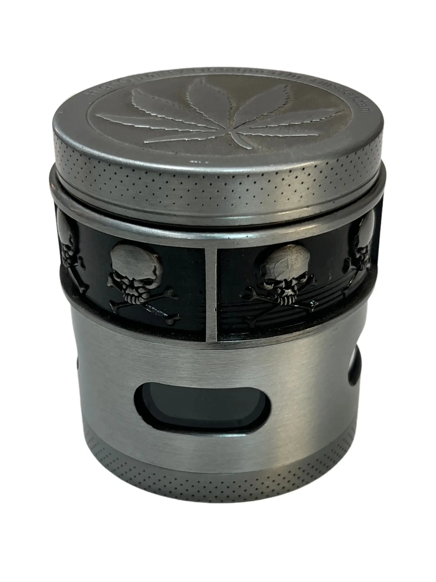 Moledor Metálico Grande Plateado 5,5 cm – 4 Partes 3