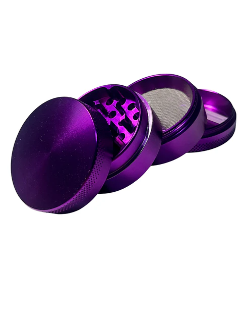 Moledor Metálico Liso Morado 4 cm - 4 Partes