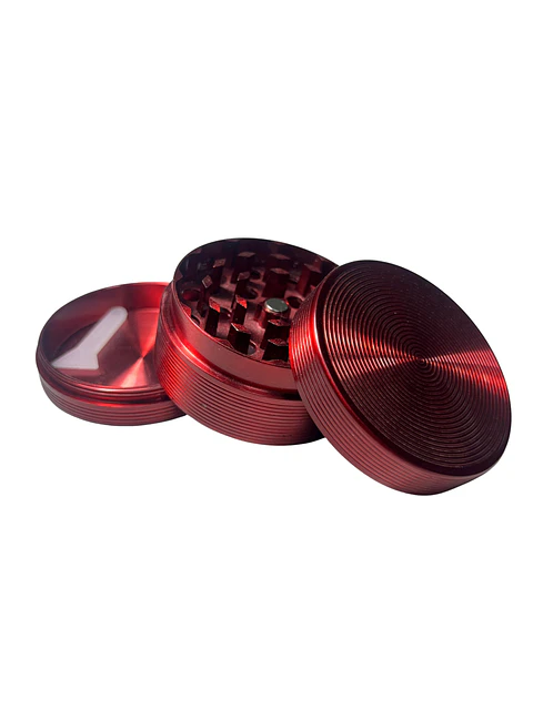 Moledor Metálico Relieve Rojo 4 cm - 3 Partes