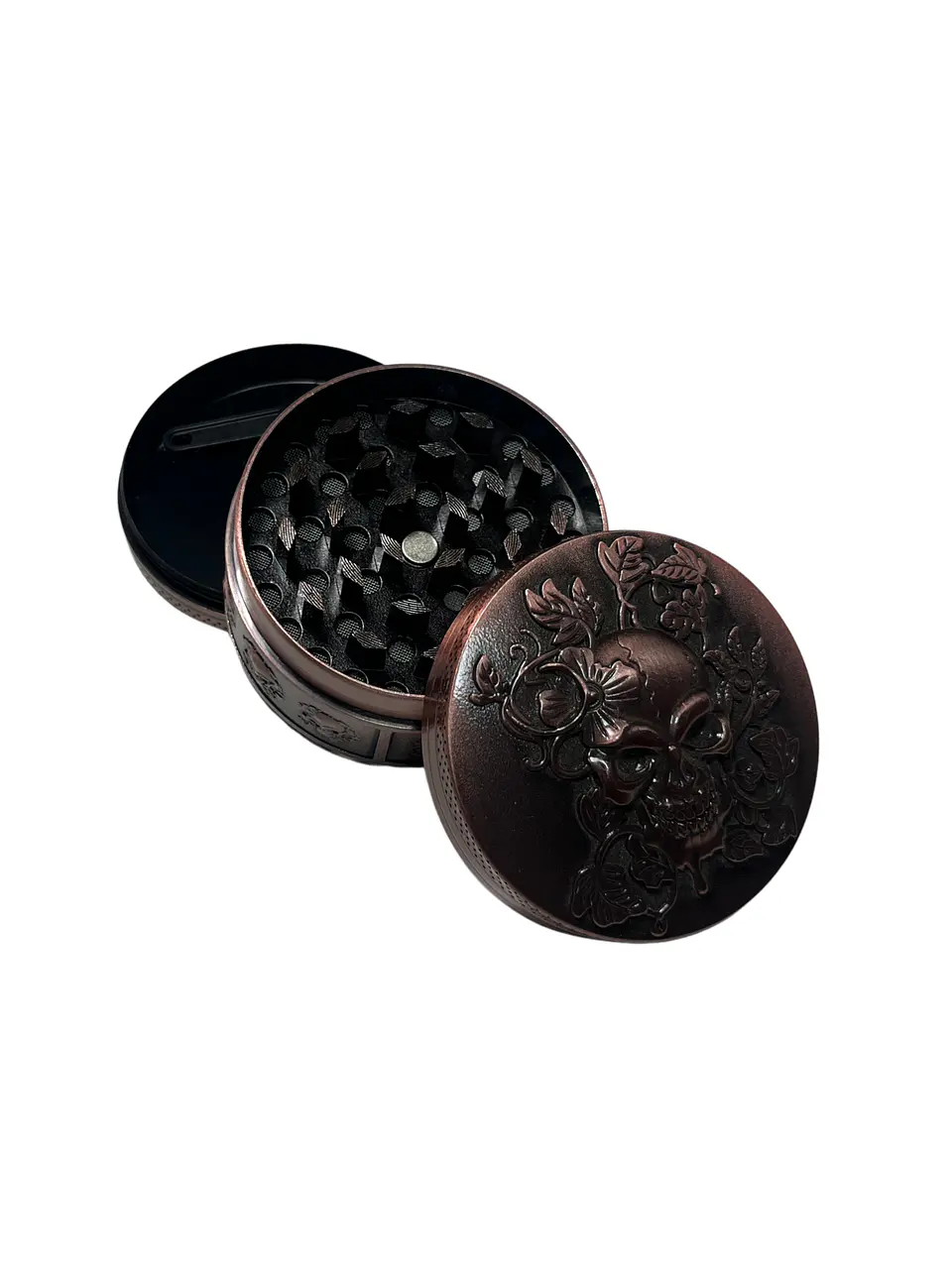 Moledor Metálico Tallado Bronce 4 cm - 3 Partes 3