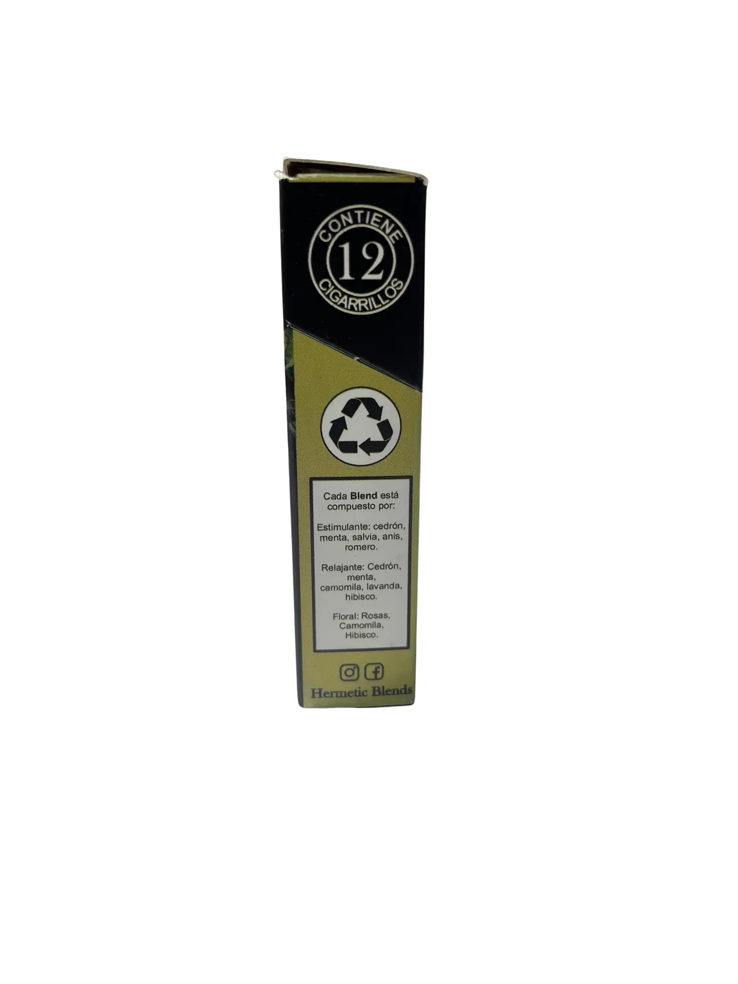 Cajetilla Cigarrillos Herbales Estimulante Hermetic Blends x12 3