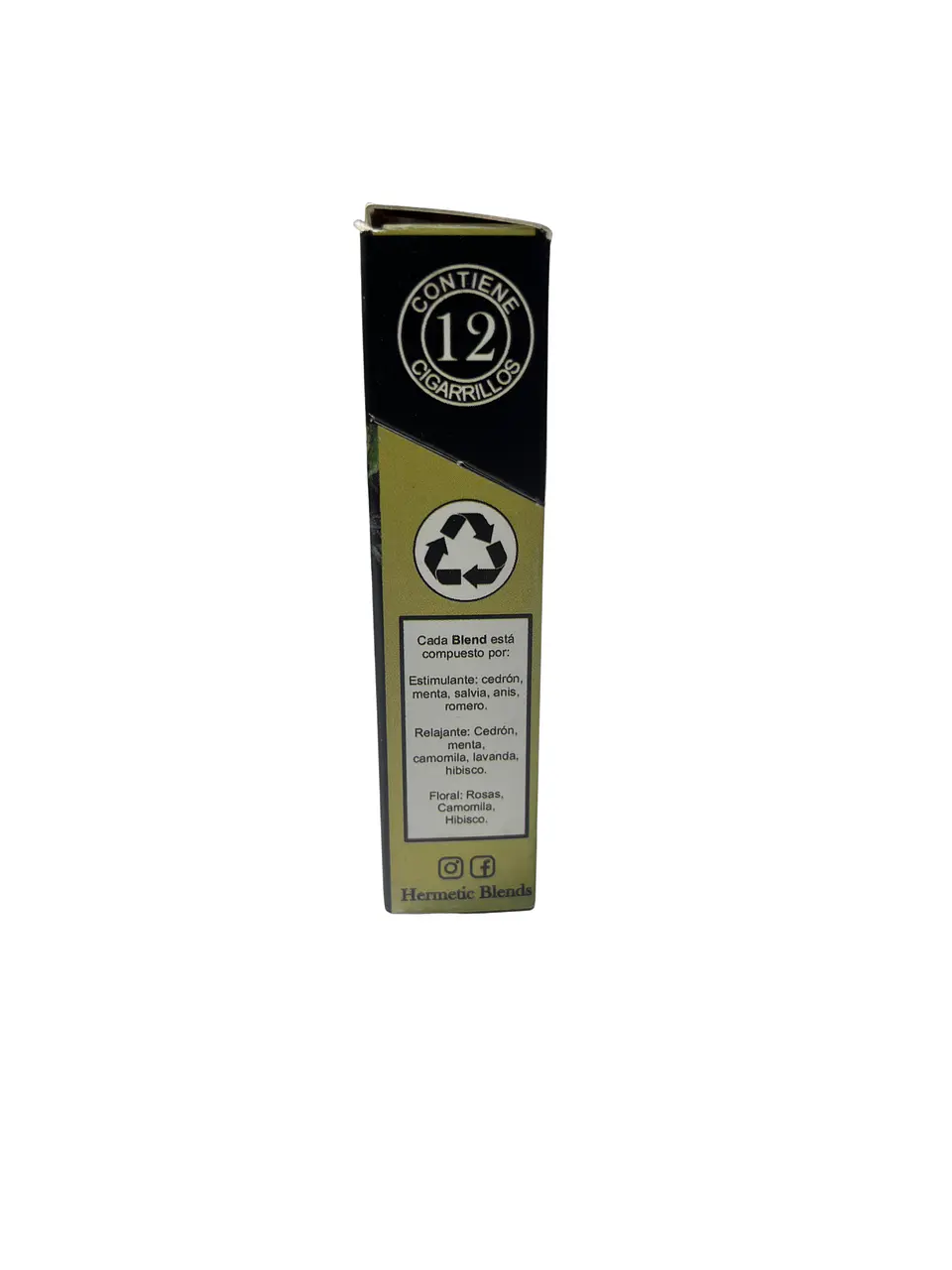 Cajetilla Cigarrillos Herbales Estimulante Hermetic Blends x12 3