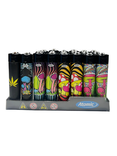 Encendedor Atomic + 3 Repuestos - Diseños Surtidos
