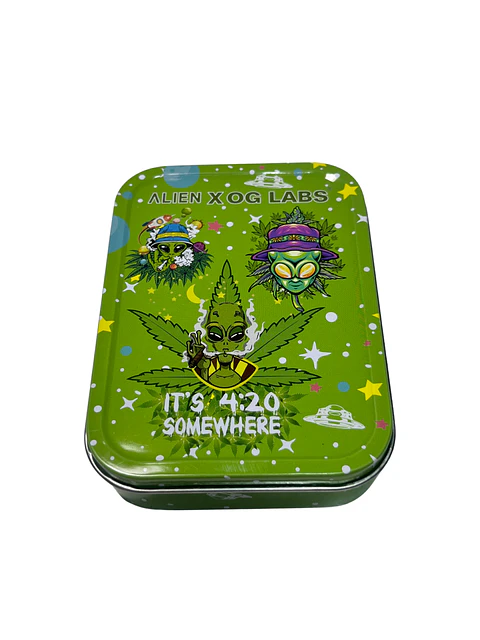 Caja Metálica Alien X OG Labs Verde