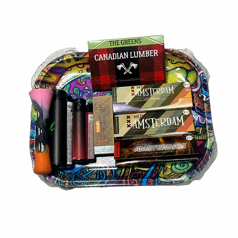 Kit Premium Psicodélico Amsterdam + Pipa