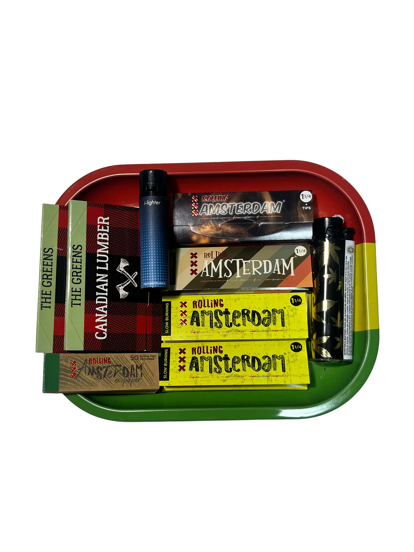 Kit Premium Rasta Amsterdam + Bandeja Metálica 2