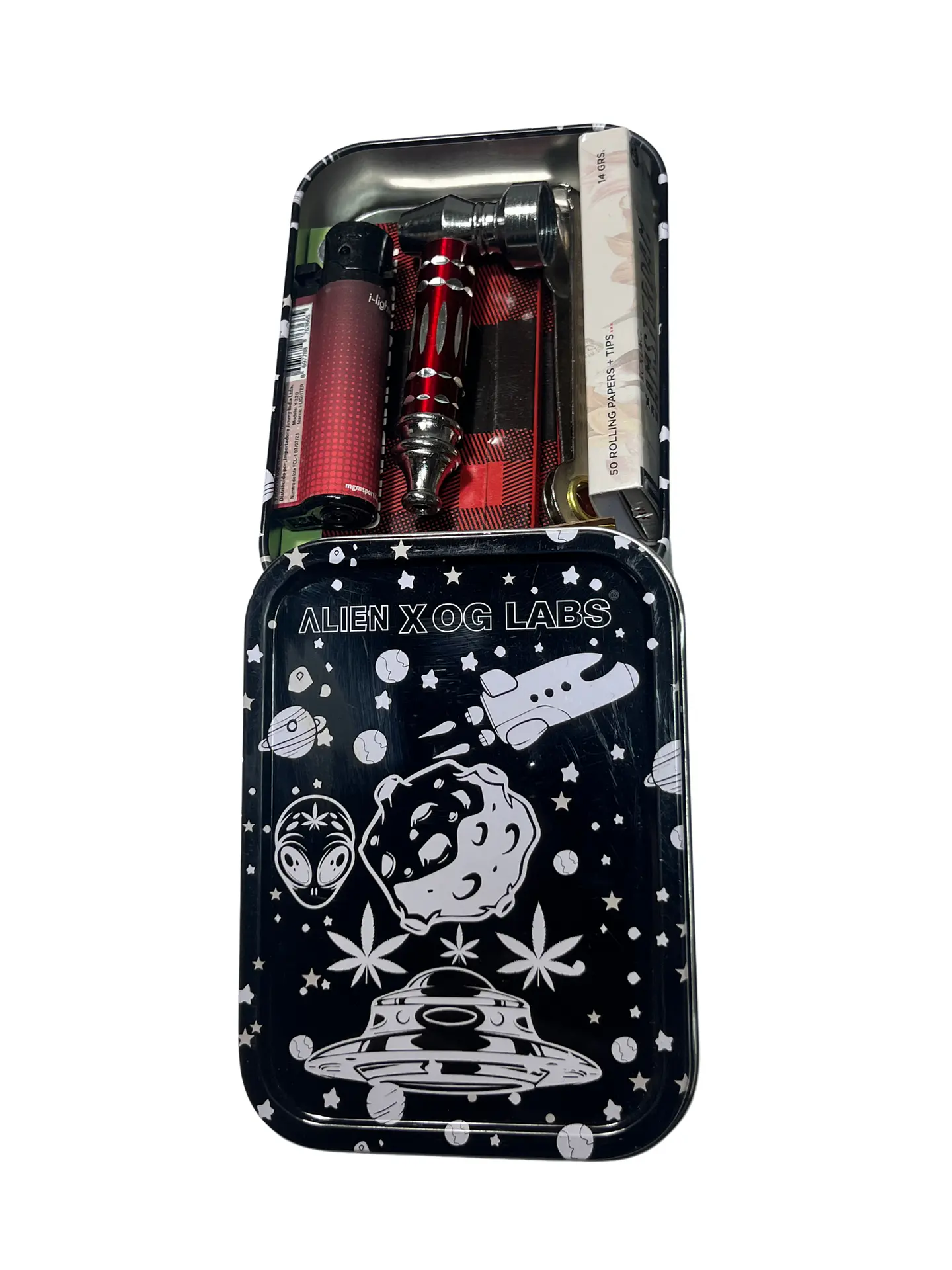 Kit Premium Alien Metálico + Caja y Pipa 2