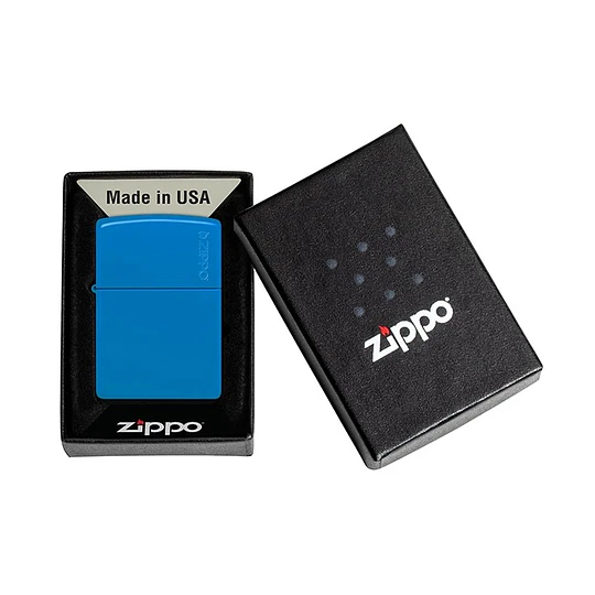ZIPPO SKY BLUE MATTE LOGO