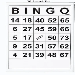 CARTONES BINGO 60PZAS