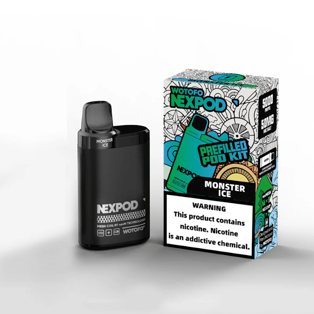 Vape Nexpod Kit 5% Mounster Ice 5000 puff 1