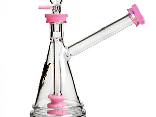 Bong Pequeño Quemador Arriba Rosado