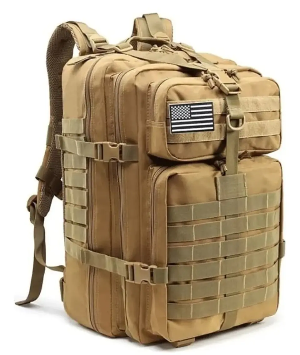 Mochila Táctica Militar 50L  Nylon Impermeable, Sistema MOLLE, Camping y Uso Extremo 2