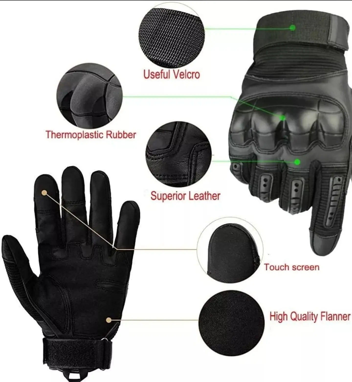 Guantes Tácticos con Protección en Nudillos – Resistentes, Antideslizantes y Ajuste con Velcro 4