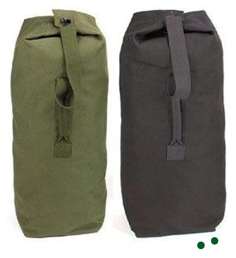 Saco Militar Tactico Ropero Impermeable Trekking 53x105cm negro Talla Única