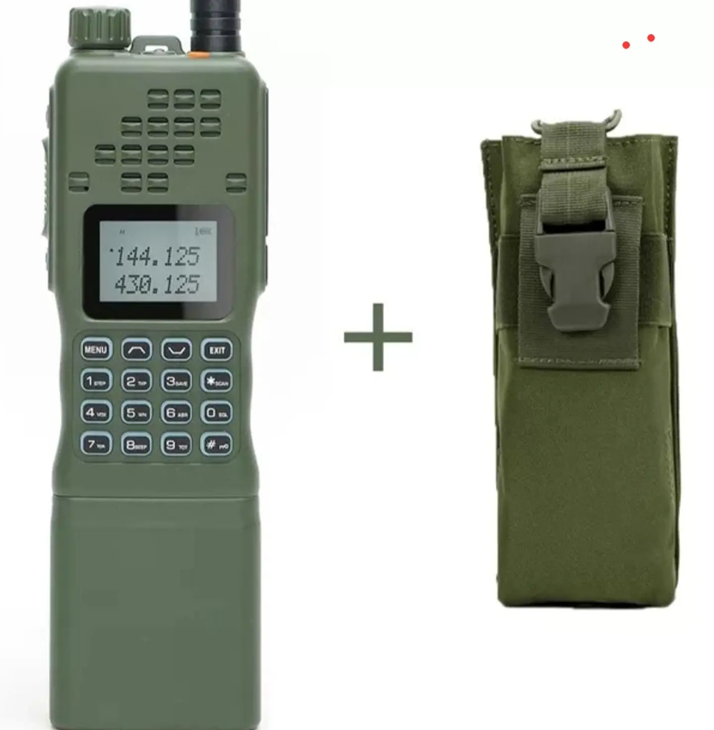 Walkie Talkie Táctico Baofeng Militar Batería 12000mAh Doble Banda VHF UHF 15W Largo Alcance 2
