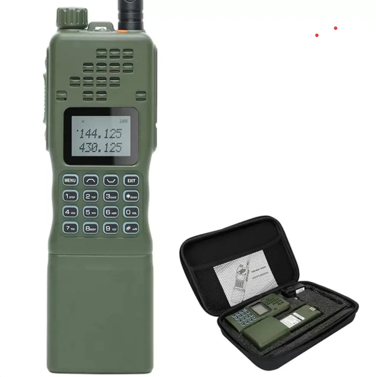 Walkie Talkie Táctico Baofeng Militar Batería 12000mAh Doble Banda VHF UHF 15W Largo Alcance 3
