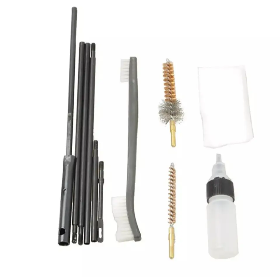 Kit de Limpieza para Armas de Fuego Calibre 12 Portátil con Bolsa Impermeable Cepillos Intercambiables y Lubricante 2