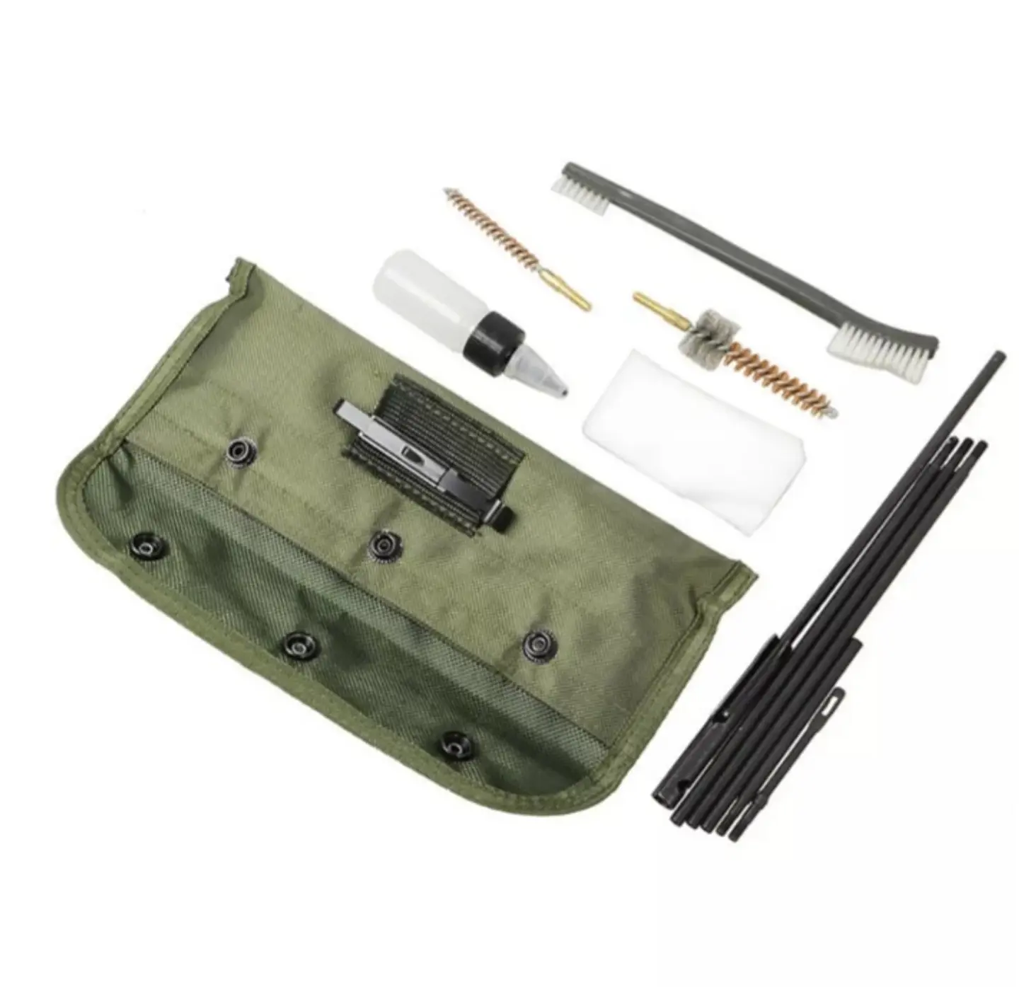 Kit de Limpieza para Armas de Fuego Calibre 12 Portátil con Bolsa Impermeable Cepillos Intercambiables y Lubricante 3