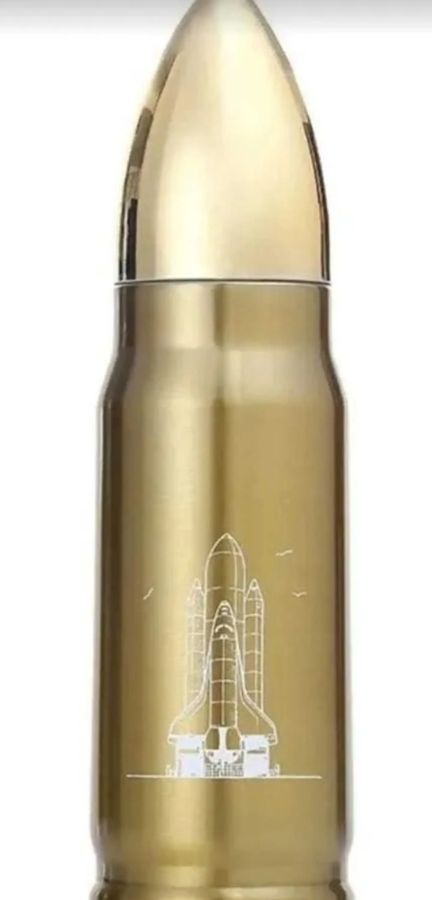 Termo Airsoft Outdoor Acero Inoxidable Diseño Bala 500ml Conservación Frio Calor 24 Horas Sin BPA 2