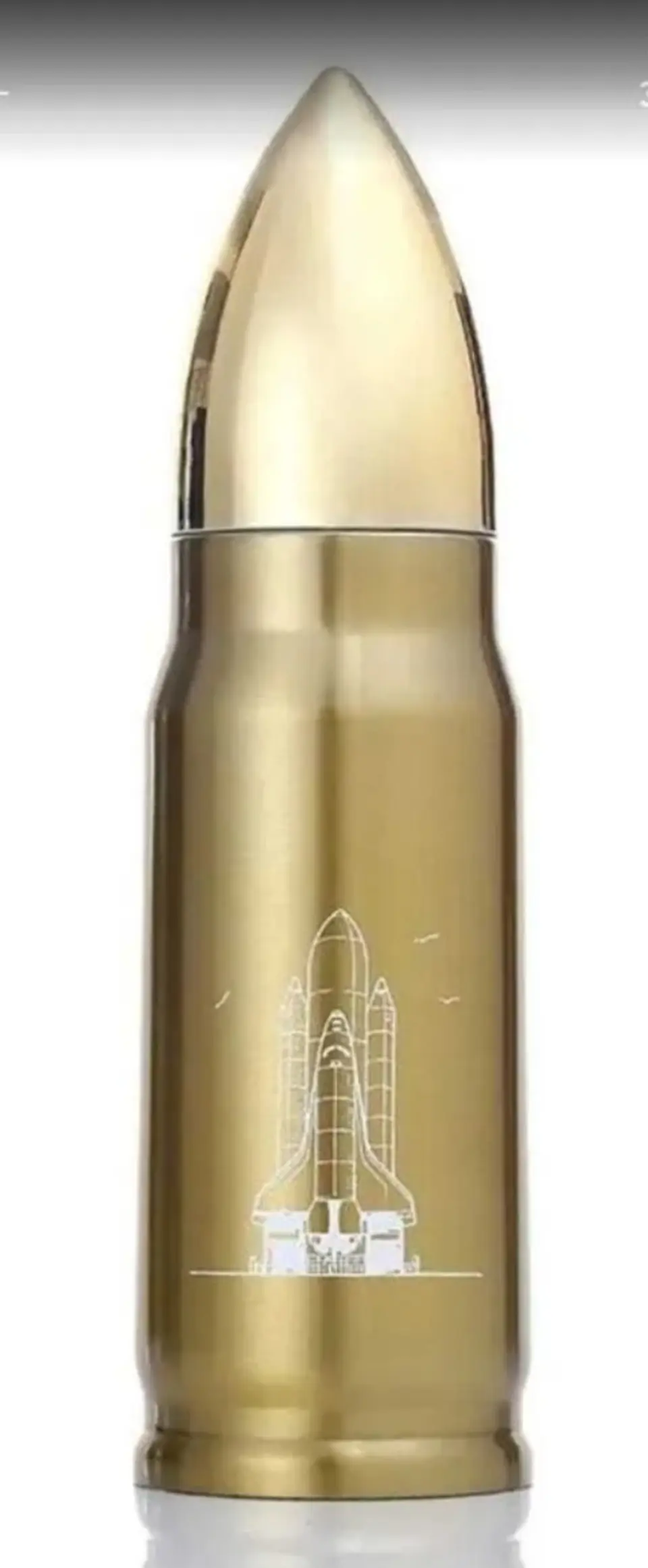Termo Airsoft Outdoor Acero Inoxidable Diseño Bala 500ml Conservación Frio Calor 24 Horas Sin BPA 2