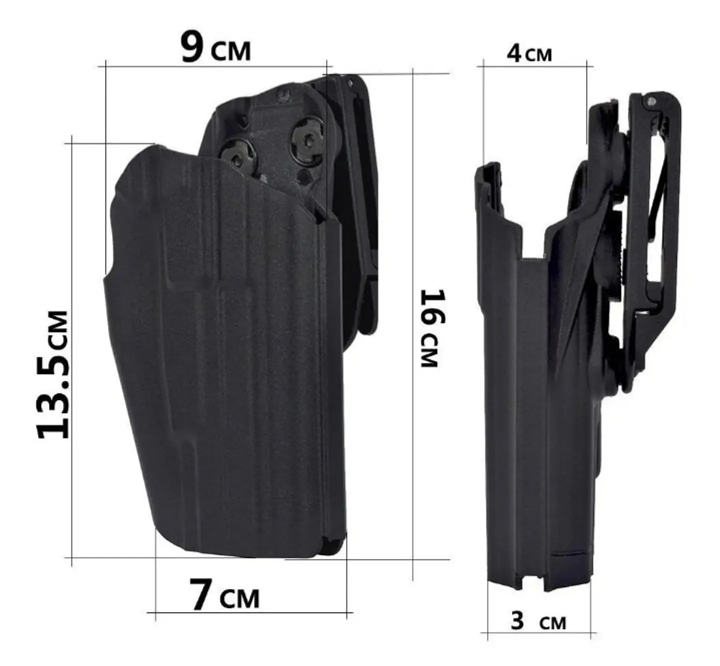 Cartuchera Pistola Multi Modelo  Airsoft Retención Ajustable Compatible Cintura Cinturón y Pantalón 5