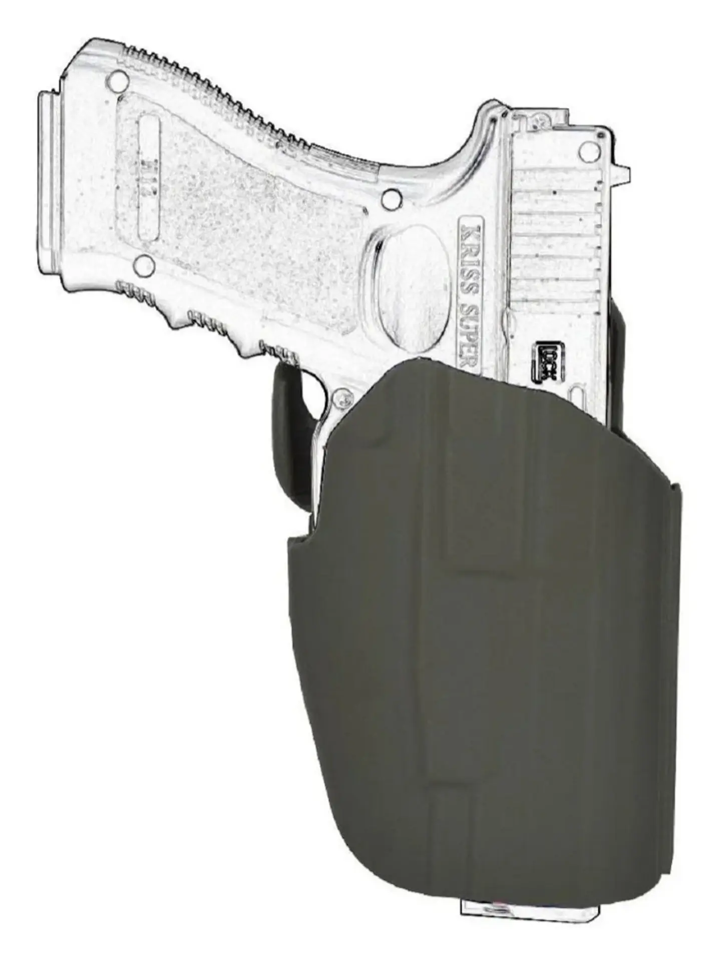 Cartuchera Pistola Multi Modelo  Airsoft Retención Ajustable Compatible Cintura Cinturón y Pantalón 6
