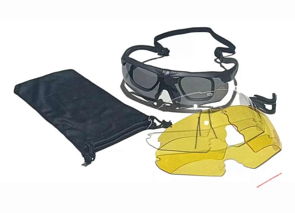 Lentes Tacticos Deportivos Militares UV400 Marco Negro 3 Micas Intercambiables 5