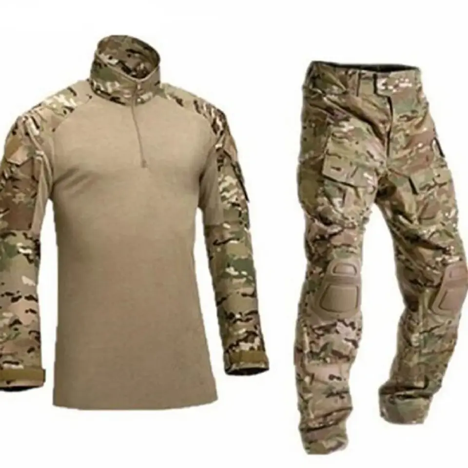 Tenida de combate Militar Multicam con Rodilleras para Airsoft Caza y Entrenamiento  1
