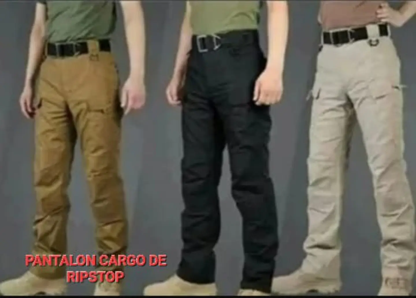 Pantalón Cargo Tactico Hombre Transpirable Elastico Multibolsillos Resistente 2