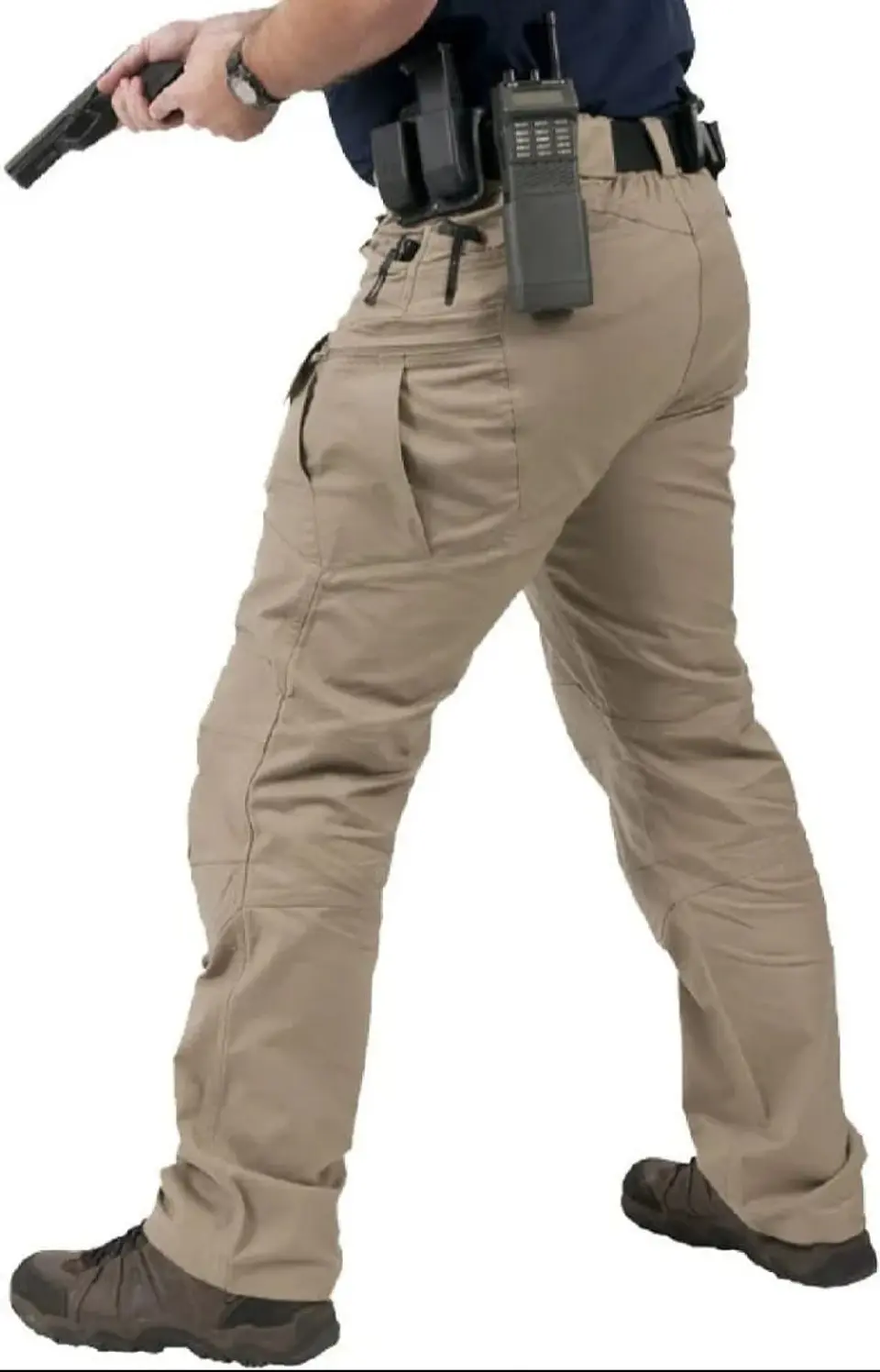 Pantalón Cargo Tactico Hombre Transpirable Elastico Multibolsillos Resistente 4