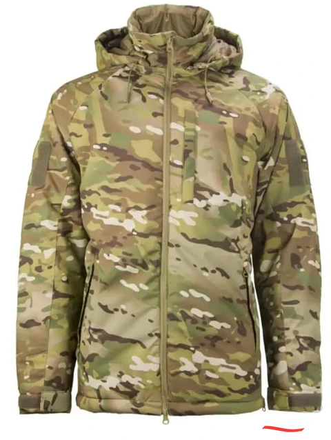 haqueta Tactica Invierno Multicam Impermeable Termica Ultraliviana con Capucha para Uso Militar y Outdoor