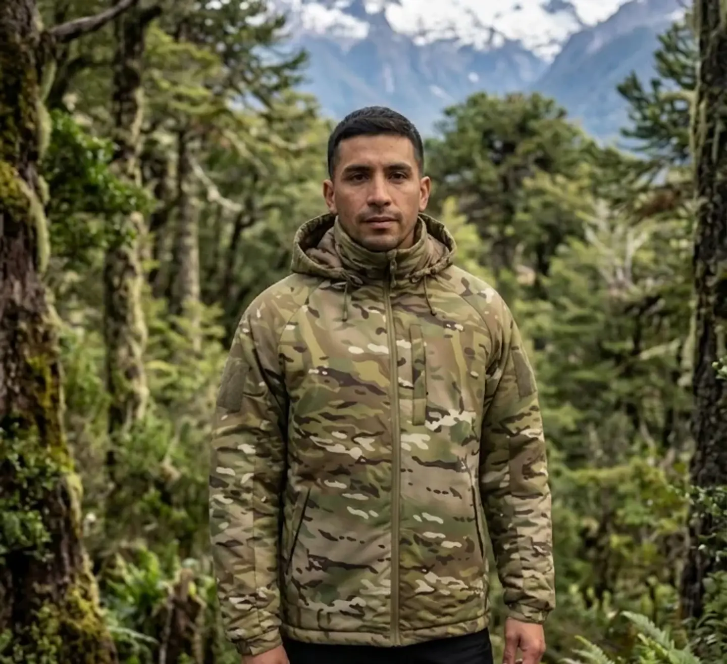 Chaqueta Tactica Invierno Multicam Impermeable Termica Ultraliviana con Capucha para Uso Militar y Outdoor 3